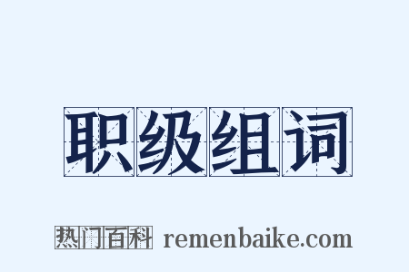 职级组词是什么意思的图片
